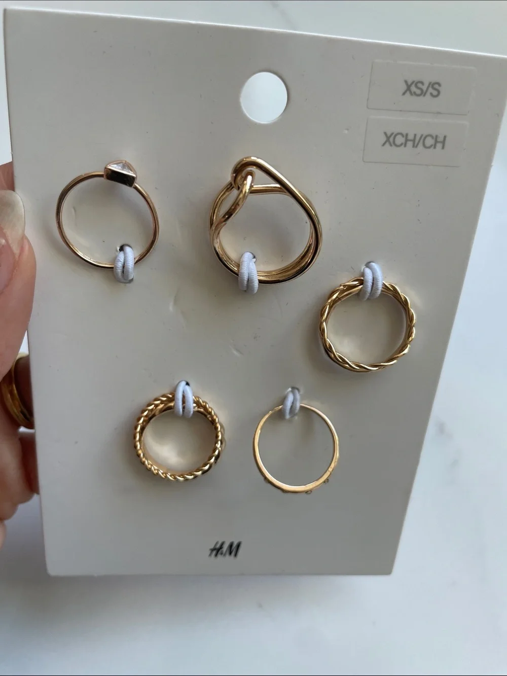 H&M Gold-Tone Mixed Ring Set - 7 Pack